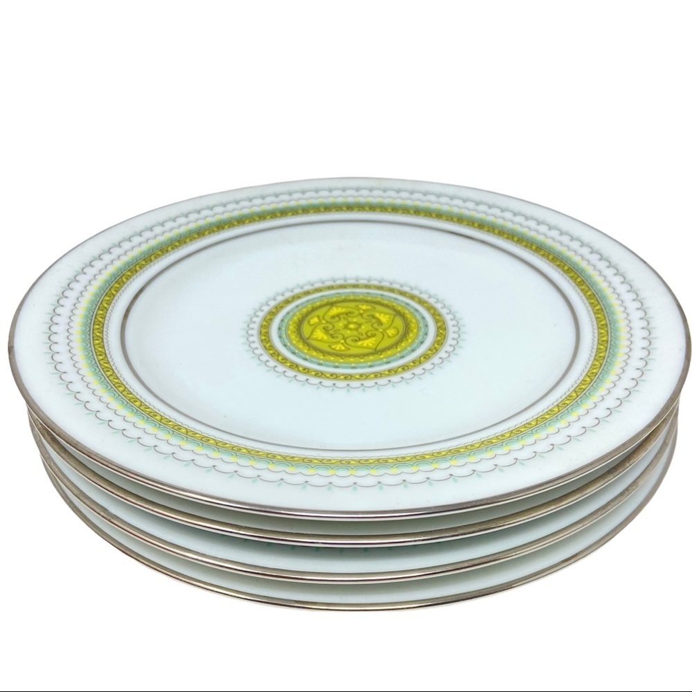 NORITAKE China WALTZ 2027 Pattern Set of four Saucers.